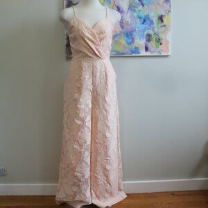 Keepsake the Label | Keepsake Floral Jacquard Jumpsuit in Blush Pink